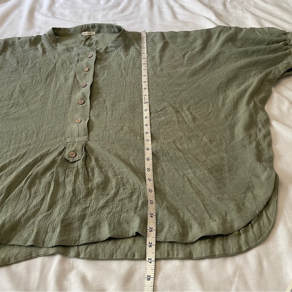 Jodifl Medium Oversized Green Dolman Sleeve Blouse Top Popover - Picture 8 of 10
